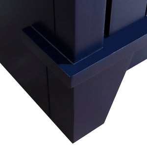 49" Single sink vanity in Blue finish with Gray granite and oval sink - 400700-49S-BU-GYO