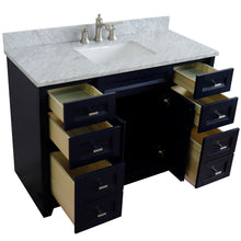 Load image into Gallery viewer, 49&quot; Single sink vanity in Blue finish with White carrara marble and rectangle sink - 400700-49S-BU-WMR