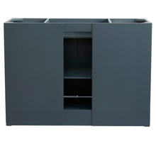 Load image into Gallery viewer, 49&quot; Single sink vanity in Dark Gray finish with Black galaxy granite and rectangle sink - 400700-49S-DG-BGR