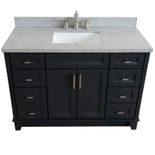 Load image into Gallery viewer, 49&quot; Single sink vanity in Dark Gray finish with Gray granite and rectangle sink - 400700-49S-DG-GYR