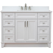 Load image into Gallery viewer, 49&quot; Single sink vanity in White finish with White quartz and rectangle sink - 400700-49S-WH-WER