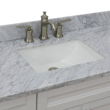 Load image into Gallery viewer, 49&quot; Single sink vanity in White finish with White Carrara marble and rectangle sink - 400700-49S-WH-WMR