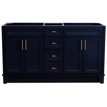 Load image into Gallery viewer, 60&quot; Double vanity in Blue finish - cabinet only - 400700-60D-BU