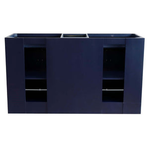 60" Double vanity in Blue finish - cabinet only - 400700-60D-BU