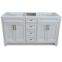 Load image into Gallery viewer, 60&quot; Double vanity in White finish- cabinet only - 400700-60D-WH