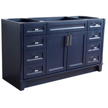 Load image into Gallery viewer, 60&quot; Single sink vanity in Blue finish - cabinet only - 400700-60S-BU