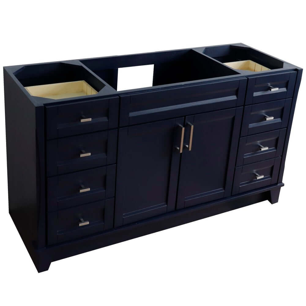 60" Single sink vanity in Blue finish - cabinet only - 400700-60S-BU