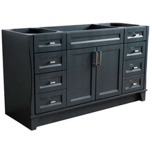 Load image into Gallery viewer, 60&quot; Single sink vanity in Dark Gray finish - cabinet only - 400700-60S-DG