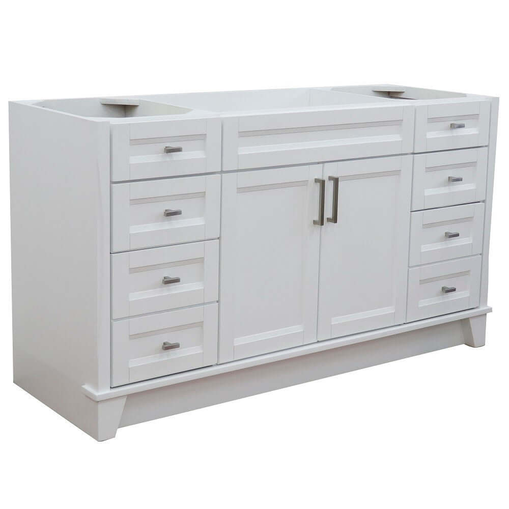 60" Single sink vanity in White finish- cabinet only - 400700-60S-WH