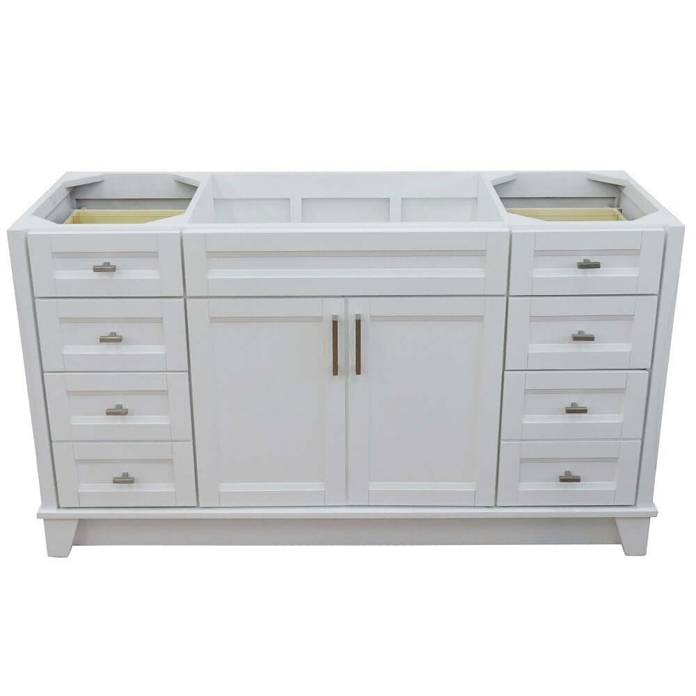 60" Single sink vanity in White finish- cabinet only - 400700-60S-WH