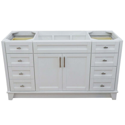 60" Single sink vanity in White finish- cabinet only - 400700-60S-WH