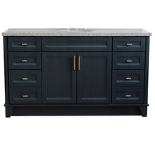 Load image into Gallery viewer, 61&quot; Single sink vanity in Dark Gray finish and Gray granite and oval sink - 400700-61S-DG-GYO