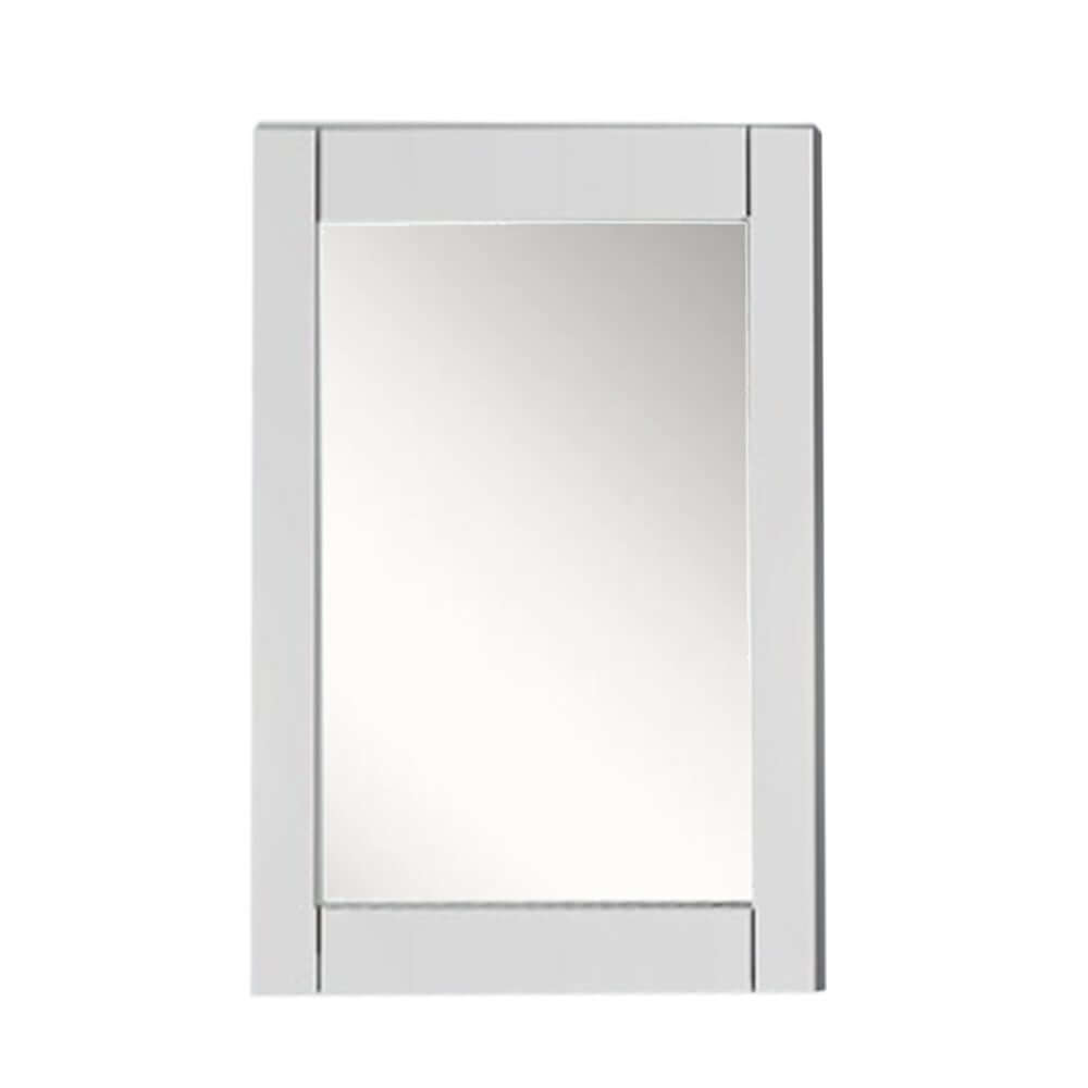 24" Wood Frame Mirror in White - 400700-M-24WH