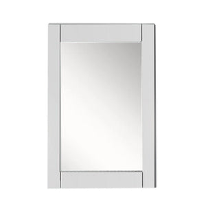 24" Wood Frame Mirror in White - 400700-M-24WH