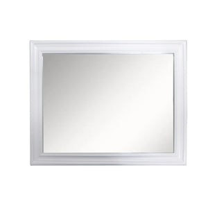 24" Wood Frame Mirror In White - 400800-24-M-WH