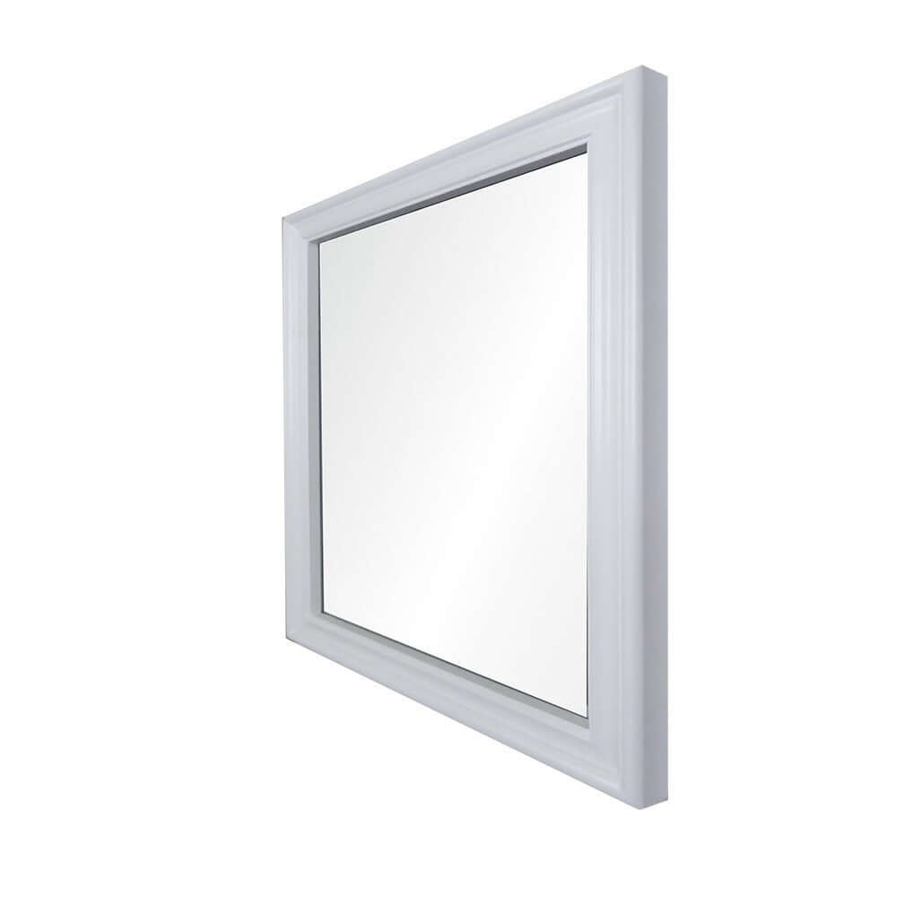 24" Wood Frame Mirror In White - 400800-24-M-WH