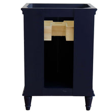 Load image into Gallery viewer, 25&quot; Single vanity in Blue finish with Black galaxy and oval sink - 400800-25-BU-BGO
