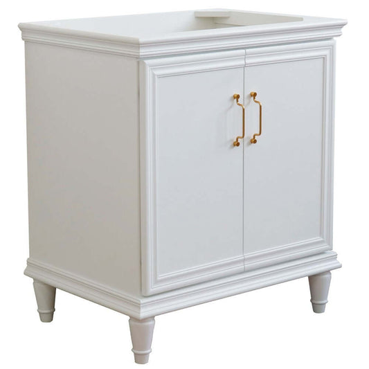 30" Single vanity in White finish- cabinet only - 400800-30-WH