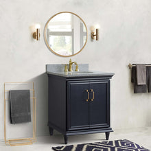 Load image into Gallery viewer, 31&quot; Single vanity in Dark Gray finish with Gray granite and oval sink - 400800-31-DG-GYO
