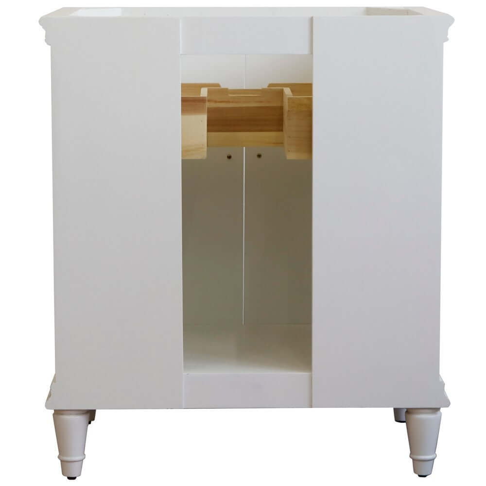 31" Single vanity in White finish with White quartz and round sink - 400800-31-WH-WERD