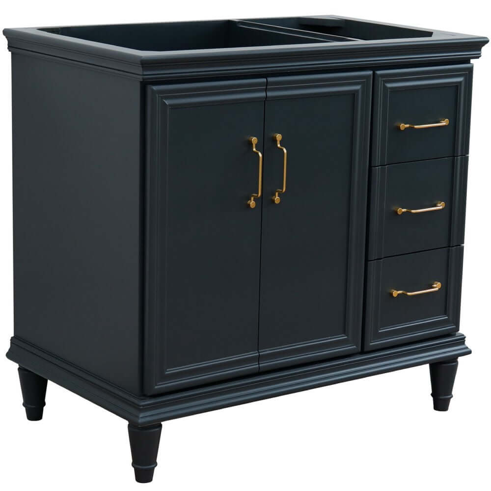 36" Single vanity in Dark Gray finish- left door- cabinet only - 400800-36L-DG