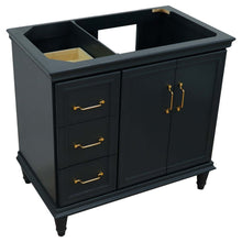 Load image into Gallery viewer, 36&quot; Single vanity in Dark Gray finish- right door- cabinet only - 400800-36R-DG