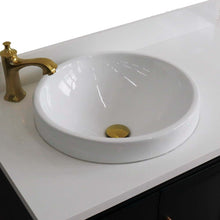 Load image into Gallery viewer, 37&quot; Single vanity in Dark Gray finish with White quartz and round sink- Left door/Left sink - 400800-37L-DG-WERDL