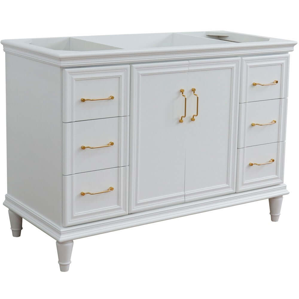 48" Single vanity in White finish- cabinet only - 400800-48S-WH