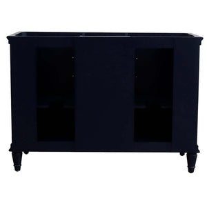 49" Double vanity in Blue finish with Black galaxy and rectangle sink - 400800-49D-BU-BGR