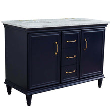 Load image into Gallery viewer, 49&quot; Double vanity in Blue finish with White Carrara and oval sink - 400800-49D-BU-WMO