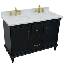 Load image into Gallery viewer, 49&quot; Double vanity in Dark Gray finish with White quartz and rectangle sink - 400800-49D-DG-WER