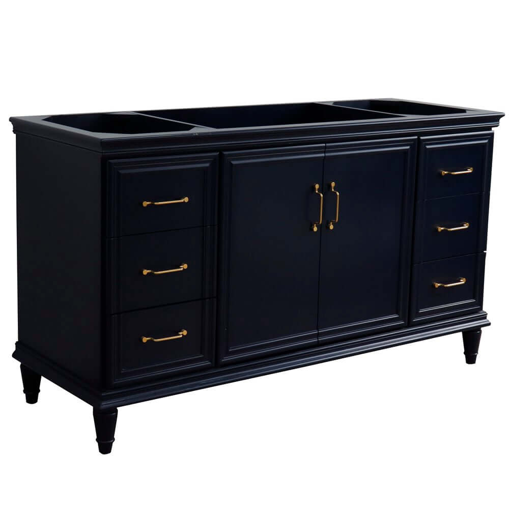 60" Single vanity in Blue finish- cabinet only - 400800-60S-BU