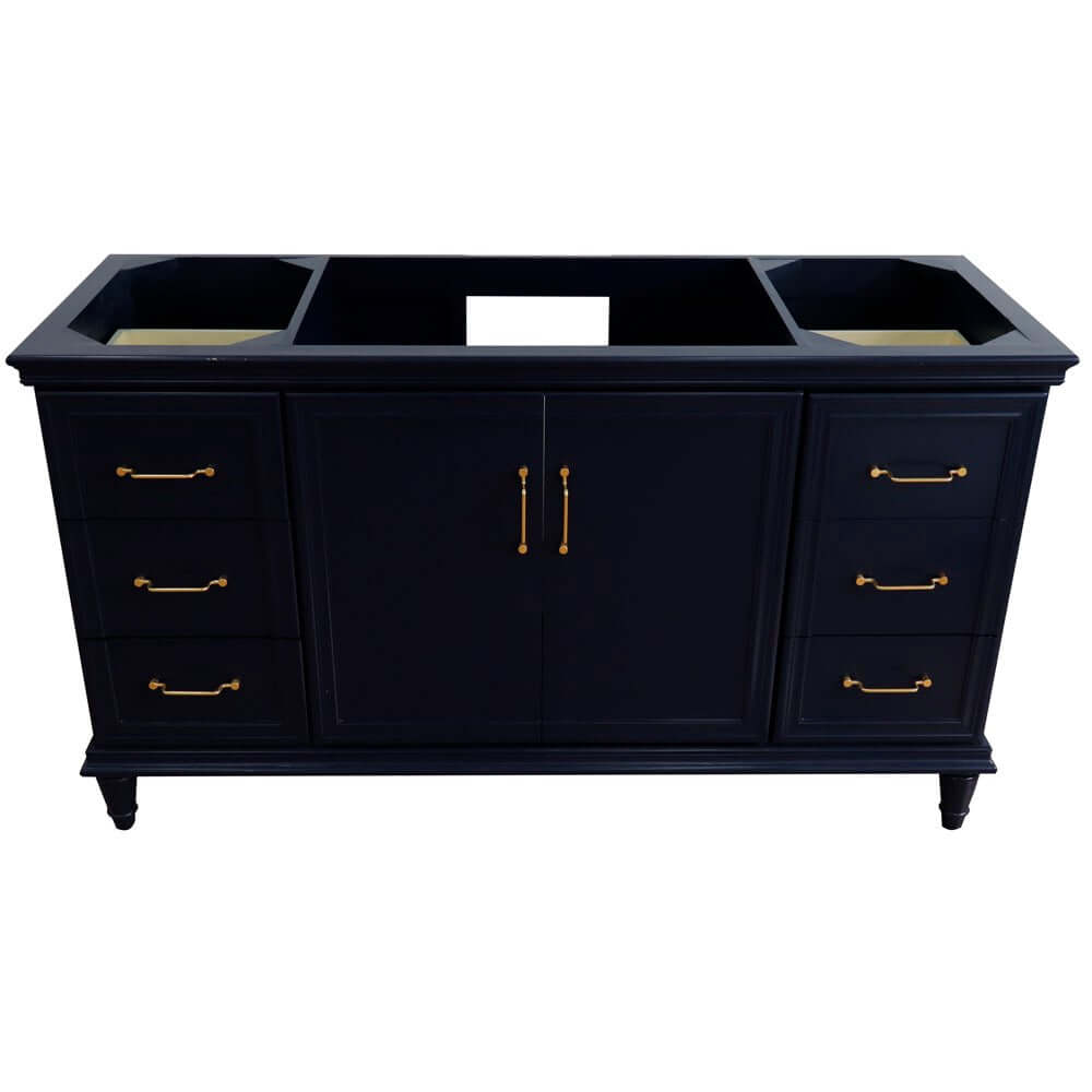 60" Single vanity in Blue finish- cabinet only - 400800-60S-BU