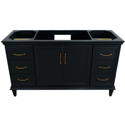 60" Single vanity in Dark Gray finish- cabinet only - 400800-60S-DG