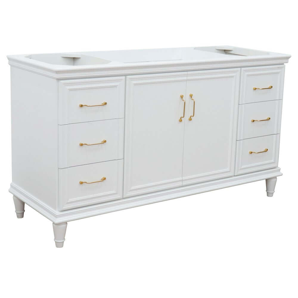 60" Single vanity in White finish- cabinet only - 400800-60S-WH