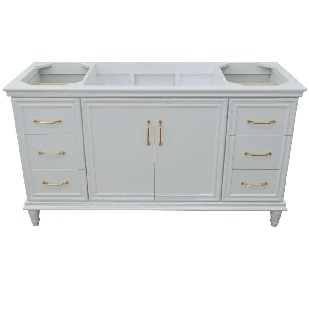 60" Single vanity in White finish- cabinet only - 400800-60S-WH