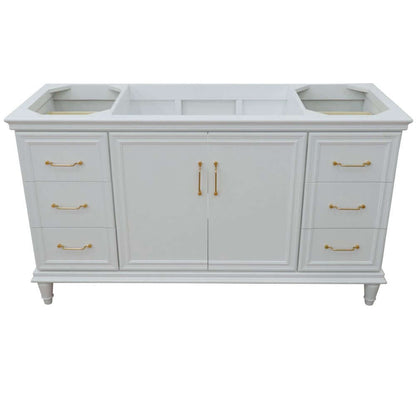 60" Single vanity in White finish- cabinet only - 400800-60S-WH