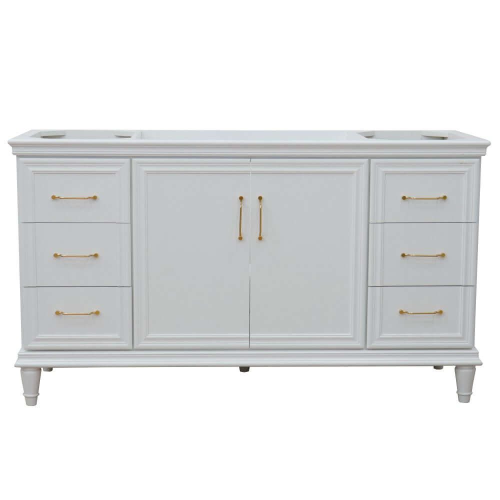 60" Single vanity in White finish- cabinet only - 400800-60S-WH