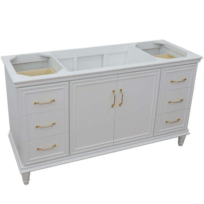 60" Single vanity in White finish- cabinet only - 400800-60S-WH