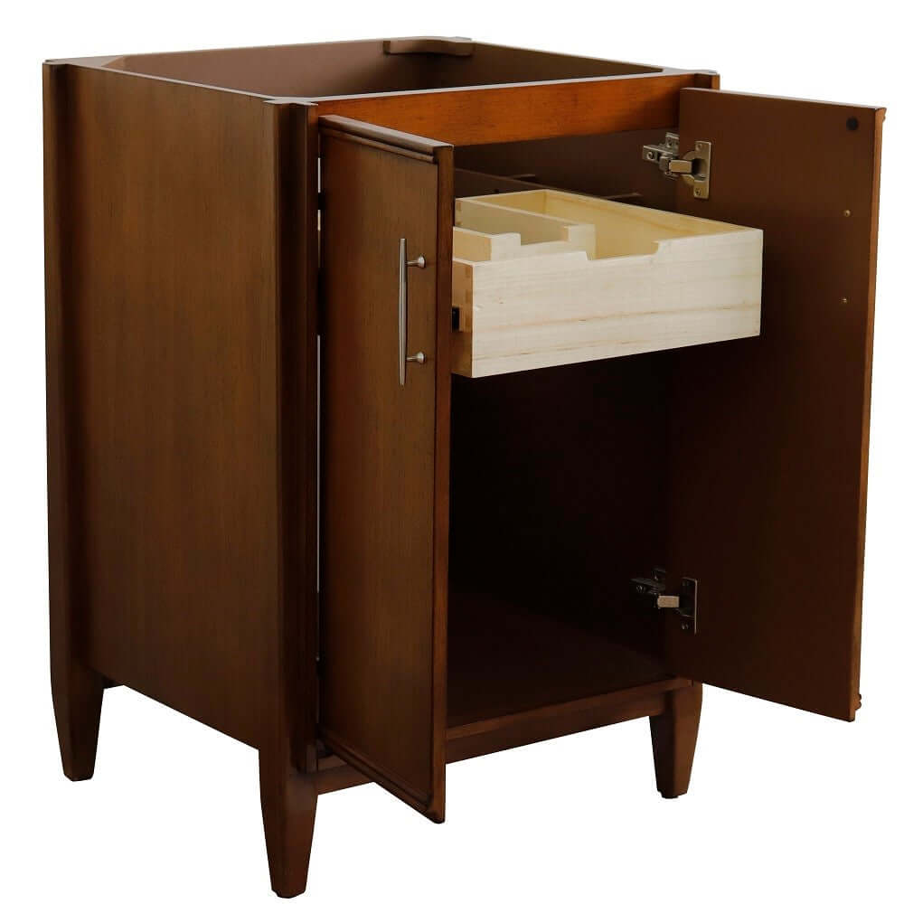 24" Single sink vanity in Walnut finish - cabinet only - 400901-24-WA