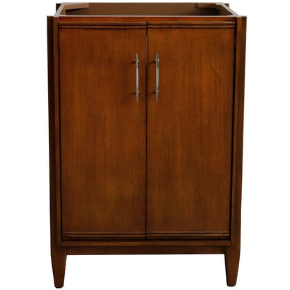 24" Single sink vanity in Walnut finish - cabinet only - 400901-24-WA