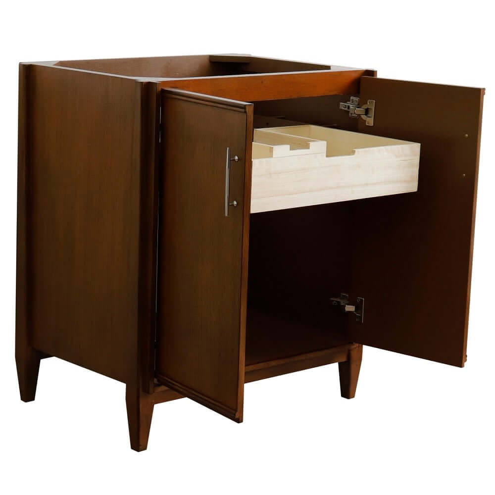 30" Single sink vanity in Walnut finish - cabinet only - 400901-30-WA