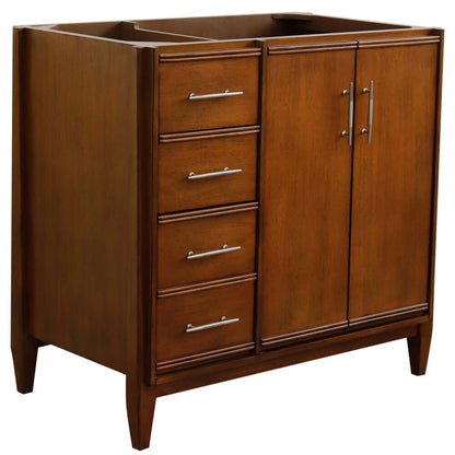 36" Single sink vanity in Walnut finish - Right door- Cabinet only - 400901-36R-WA