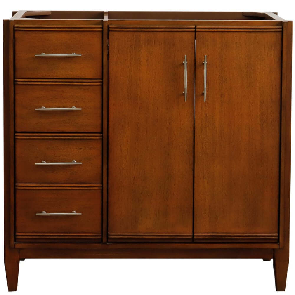 36" Single sink vanity in Walnut finish - Right door- Cabinet only - 400901-36R-WA