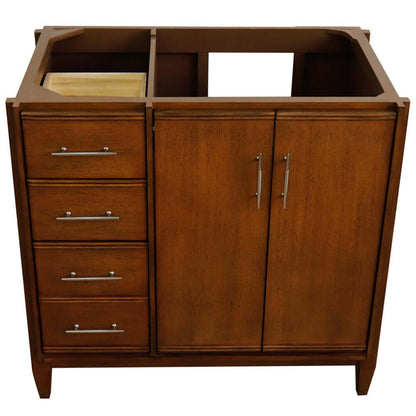 36" Single sink vanity in Walnut finish - Right door- Cabinet only - 400901-36R-WA