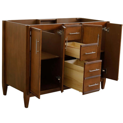 48" Double sink vanity in Walnut finish - cabinet only - 400901-48D-WA