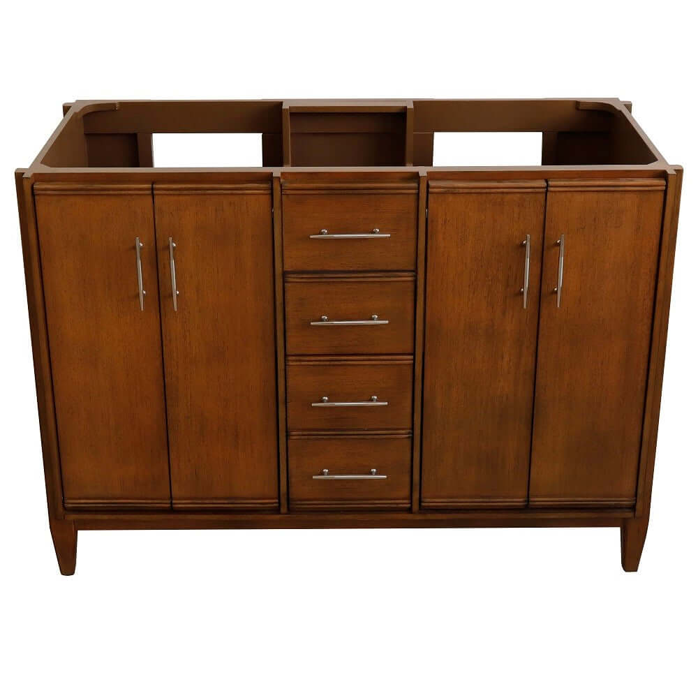 48" Double sink vanity in Walnut finish - cabinet only - 400901-48D-WA