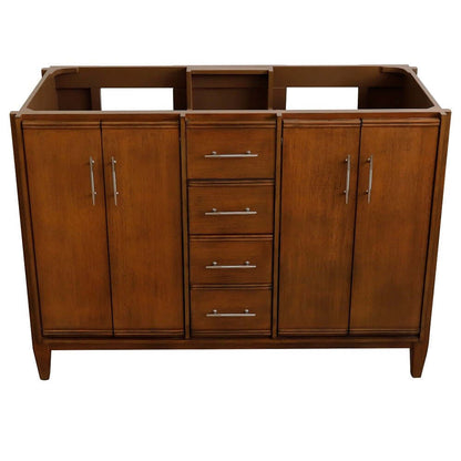 48" Double sink vanity in Walnut finish - cabinet only - 400901-48D-WA