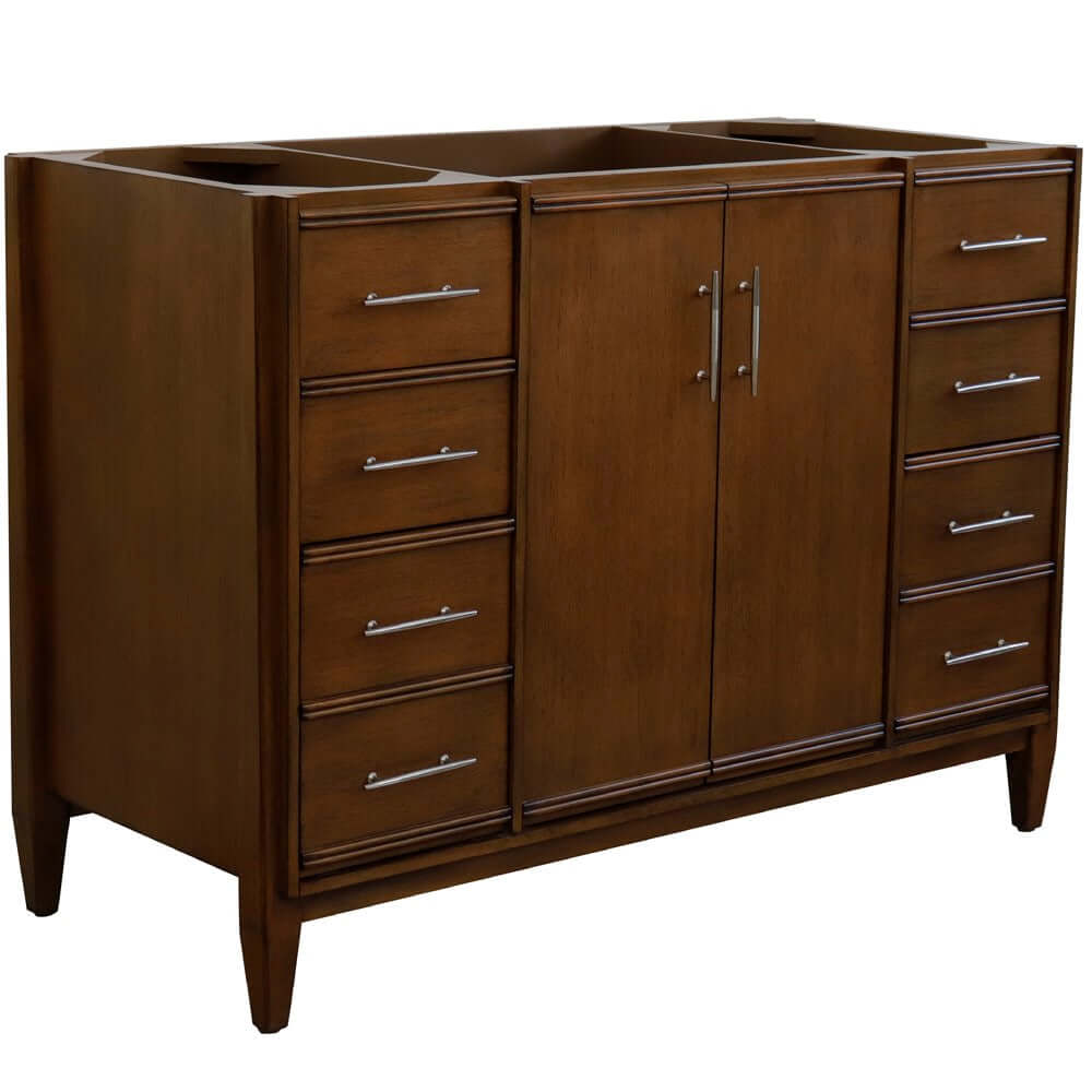 48" Single sink vanity in Walnut finish - cabinet only - 400901-48S-WA