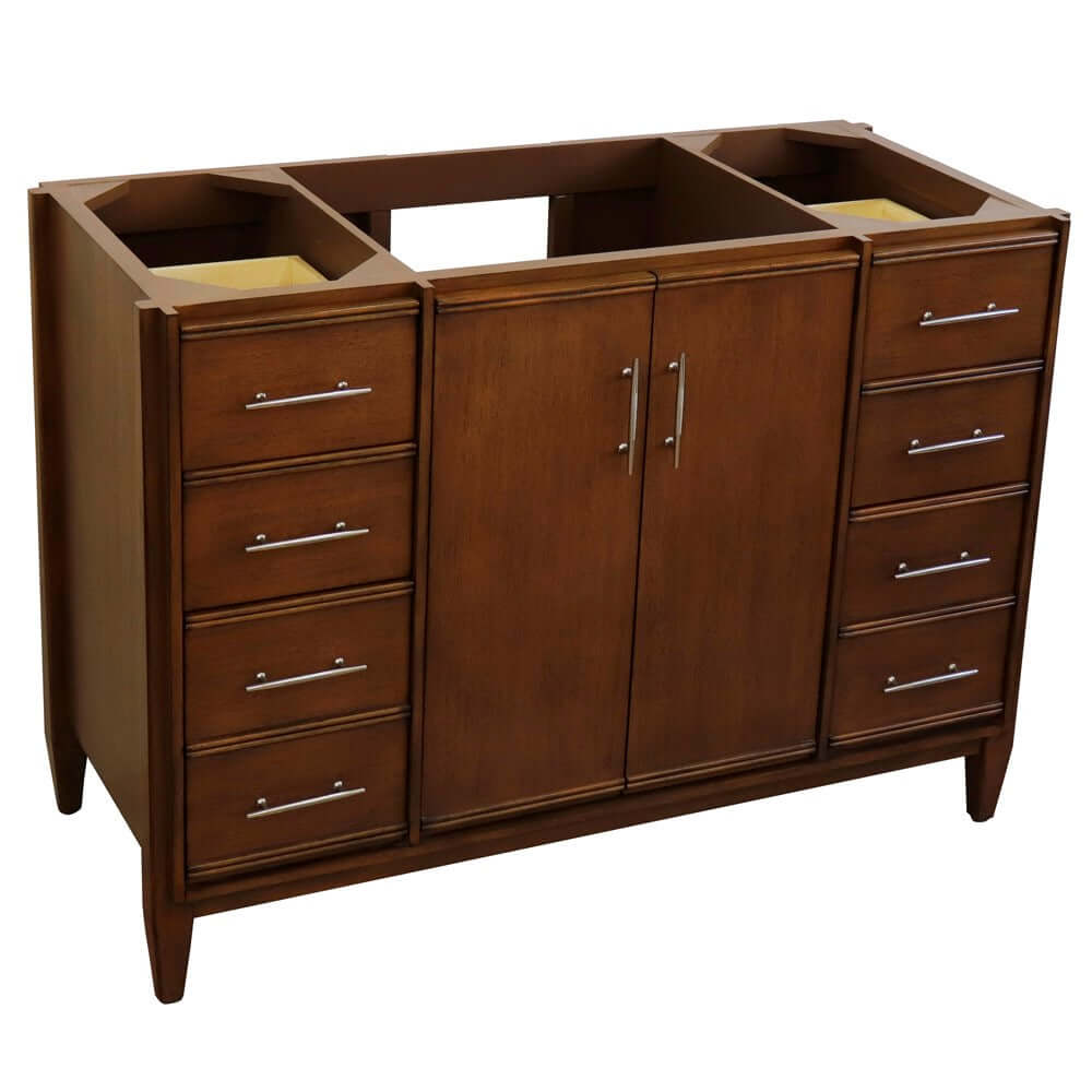 48" Single sink vanity in Walnut finish - cabinet only - 400901-48S-WA